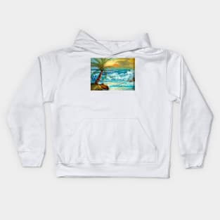 Tropical Hawaiian Beach Kids Hoodie